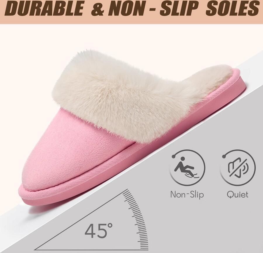 Sloffen Warm Winter Slippers Zacht Plat Pluche Pantoffels Antislip Comfortabele Outdoor Indoor