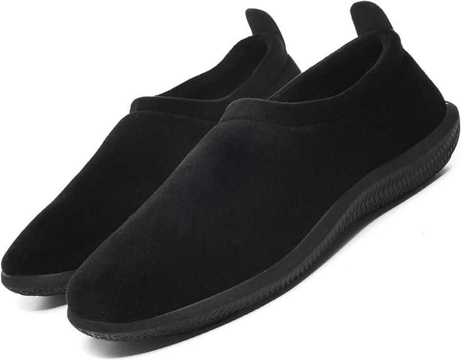 Sloffen Warm Winterpantoffels Heren Mocassin Pantoffels Comfort Huis buitenshuis Loafers Uniseks Zwart 40