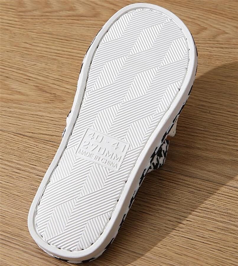 Sloffen Wasbaar Slippers Corduroy Gastenpantoffels Viltpantoffels Comfortabele Open Teen House Slipper