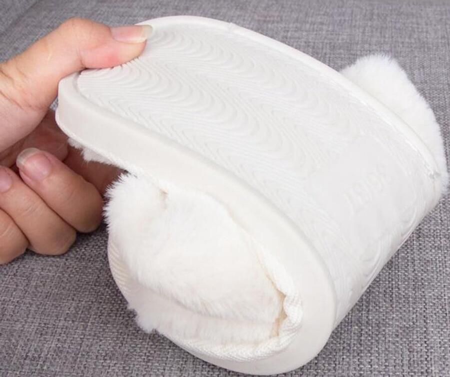 Sloffen Wasbaar Slippers Pluche Gastenpantoffels Comfortabele Open Teen House Slipper