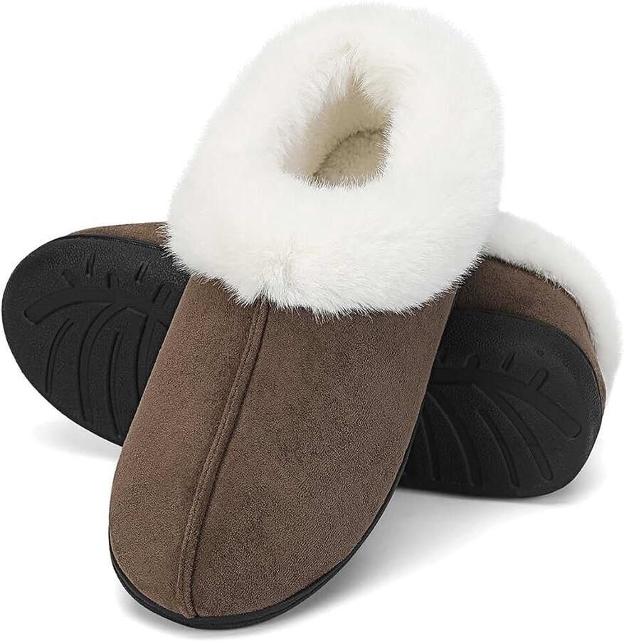 Sloffen Winter Warm Pantoffels Pluche Memory Foam Slippers Antislip voor Buiten Binnen 36-47