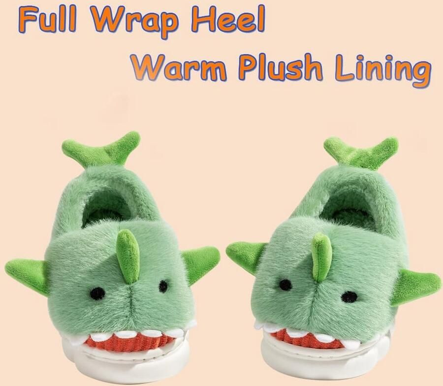 Sloffen Winter Warme Pluche Pantoffels Antislip Leuke Haaien Zachte Huisschoenen