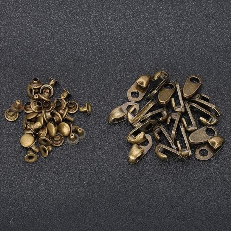 Sluitingsele ten voor Schoenen Alluminium Haak Rivets met Tape in Brons voor Decoratie van Wandelschoenen en Accessoires