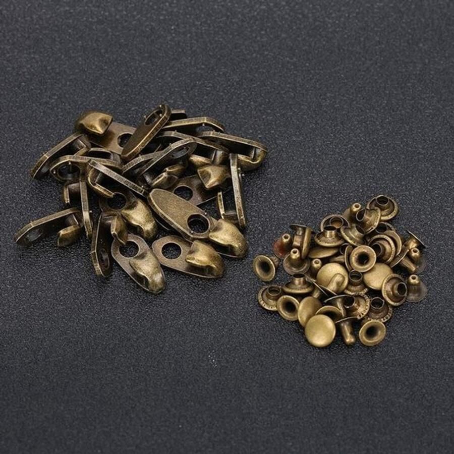 Sluitingsele ten voor Schoenen Alluminium Haak Rivets met Tape in Brons voor Decoratie van Wandelschoenen en Accessoires
