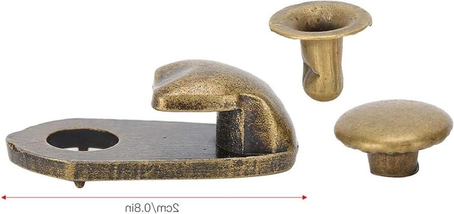 Sluitingsele ten voor schoenen met metalen haken en tape in brons Decoratieve accessoires voor laarzen en schoenen