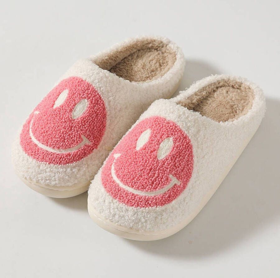 Smiley pantoffels pantoffel sloffen dames en heren heerlijk warm LET OP valt klein