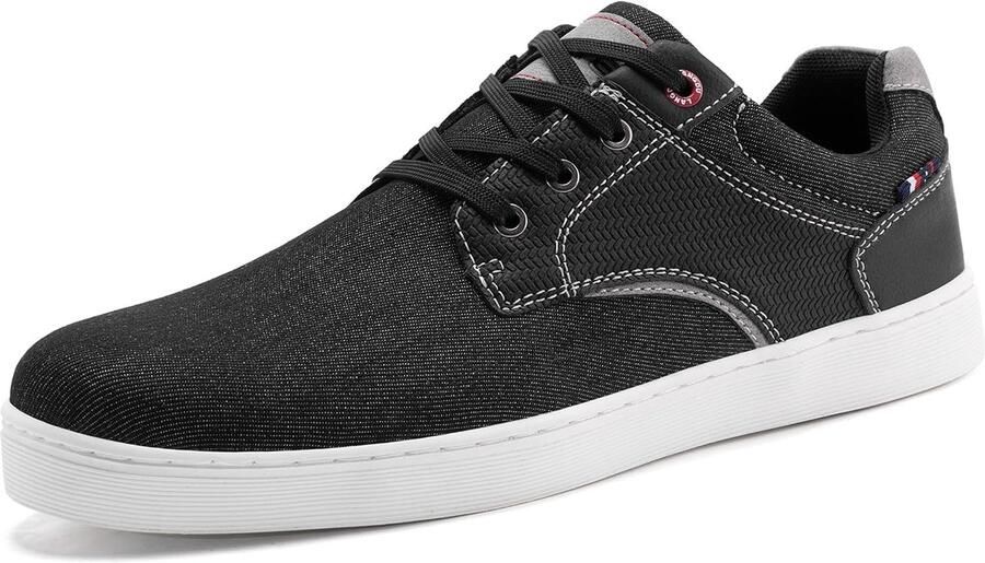 Sneaker Heren Schoenen Business Lichte Oxford 41-46EU (Zwart2 44EU)