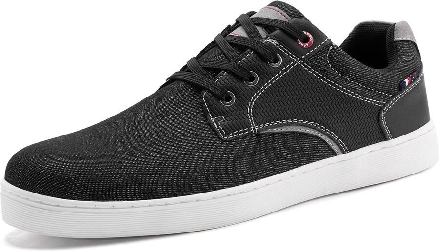Sneaker Heren Schoenen Business Lichte Oxford 41-46EU (Zwart2 46EU)