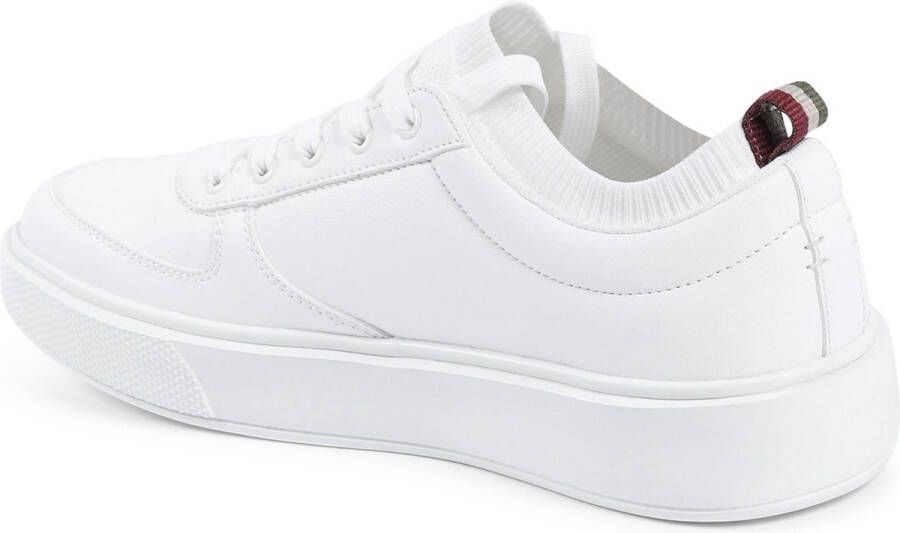 19v69 Italia Witte Synthetisch Leren Sneaker White Heren