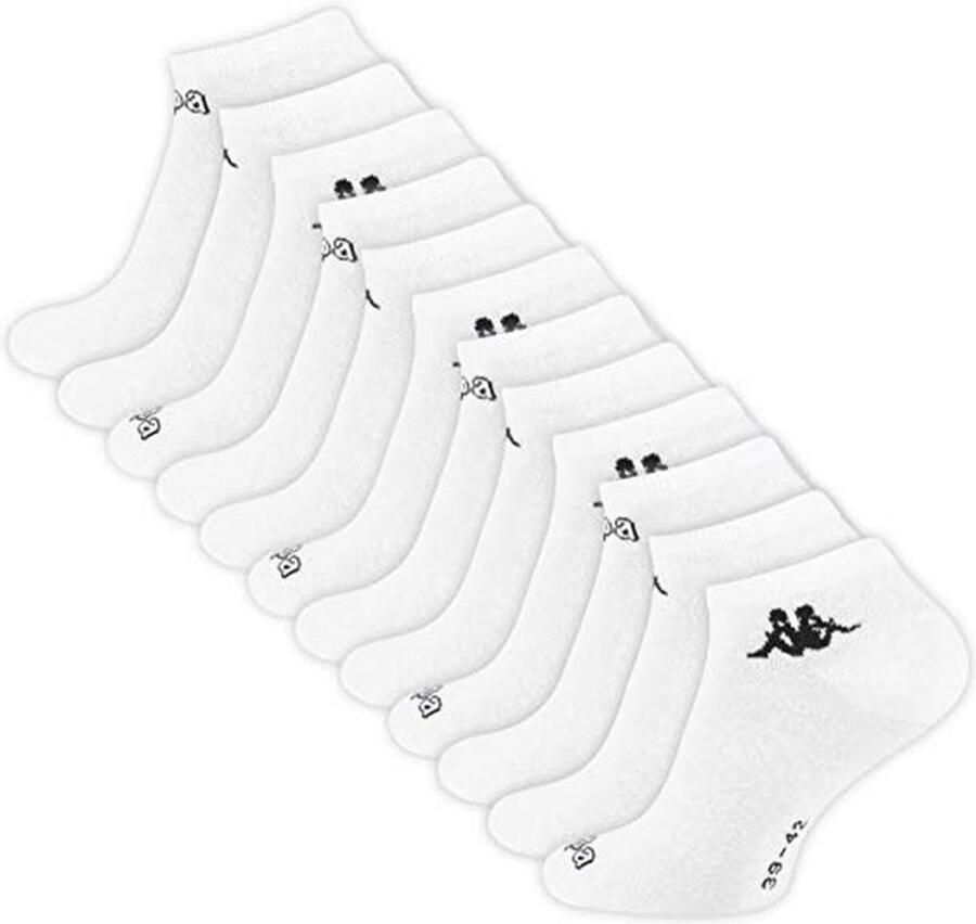 Sneaker Sportsokken voor en Korte Katoenen Enkelsokken Zwart en Wit