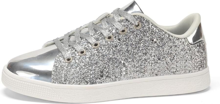 Dames Glitter Sneakers Vivid Kleur Feestelijke Stijl Perfect voor Bijzondere Gelegenheden ShopVlot