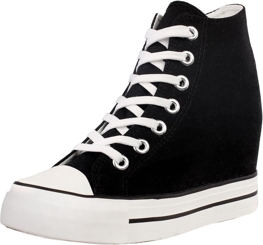 Sneakers Hoge Top Met Veters Casual Schoenen