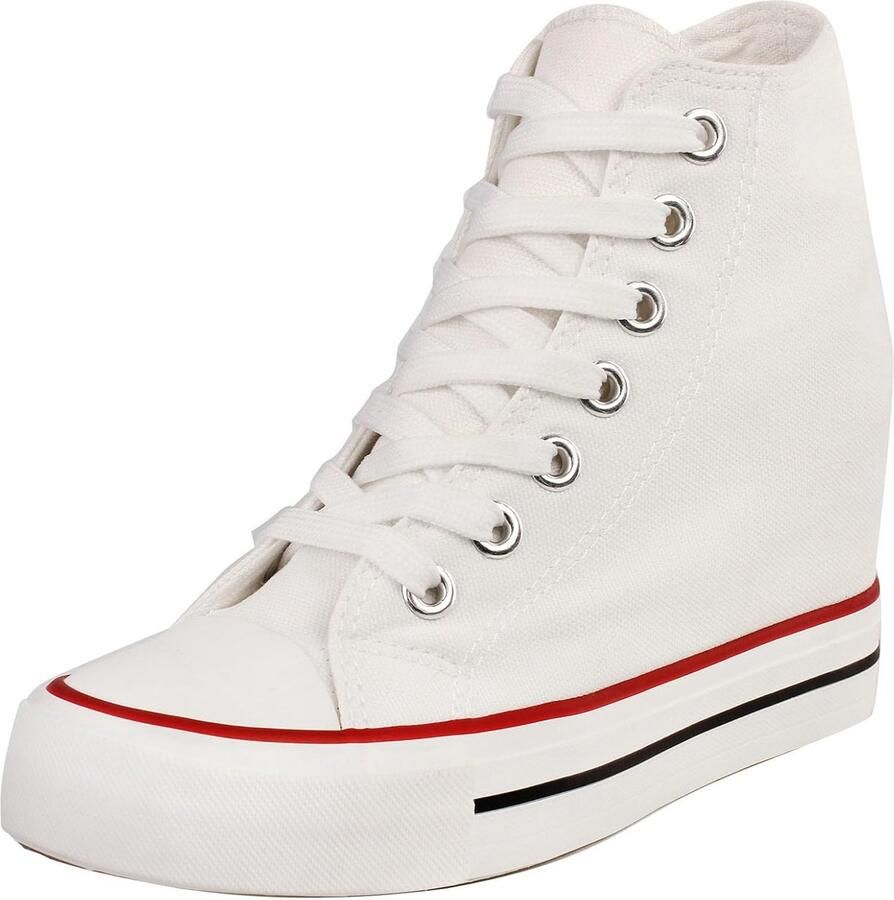 Sneakers Hoge Top Met Veters Casual Schoenen