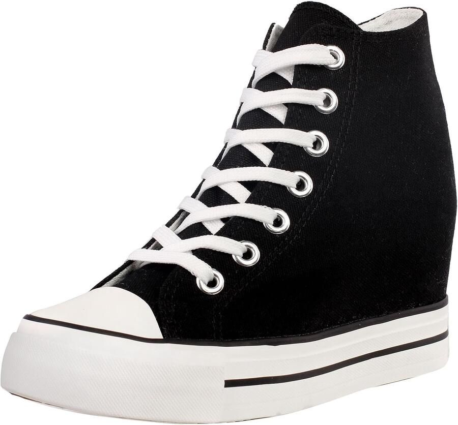 Sneakers Hoge Top Met Veters Casual Schoenen