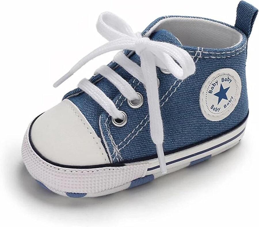 Sneakers Hoge Top voor Baby en Lace Up Wandelschoenen voor Pasgeborenen