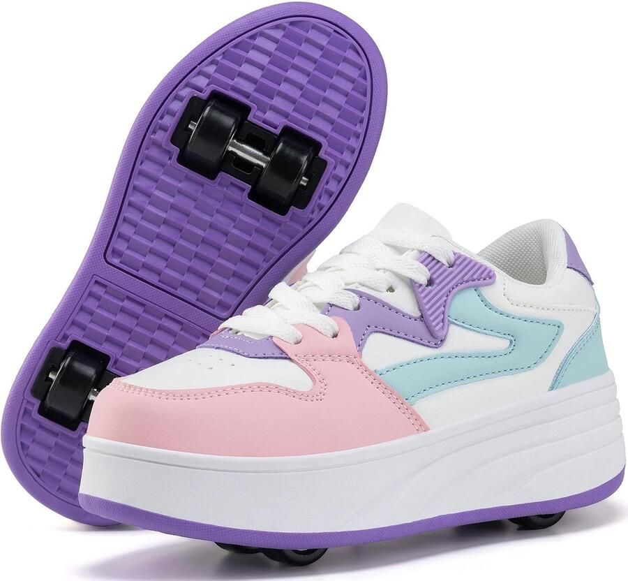 Sneakers met Afneembare Wielen Multicolor Sportieve Schoen Ideaal voor Kinderen