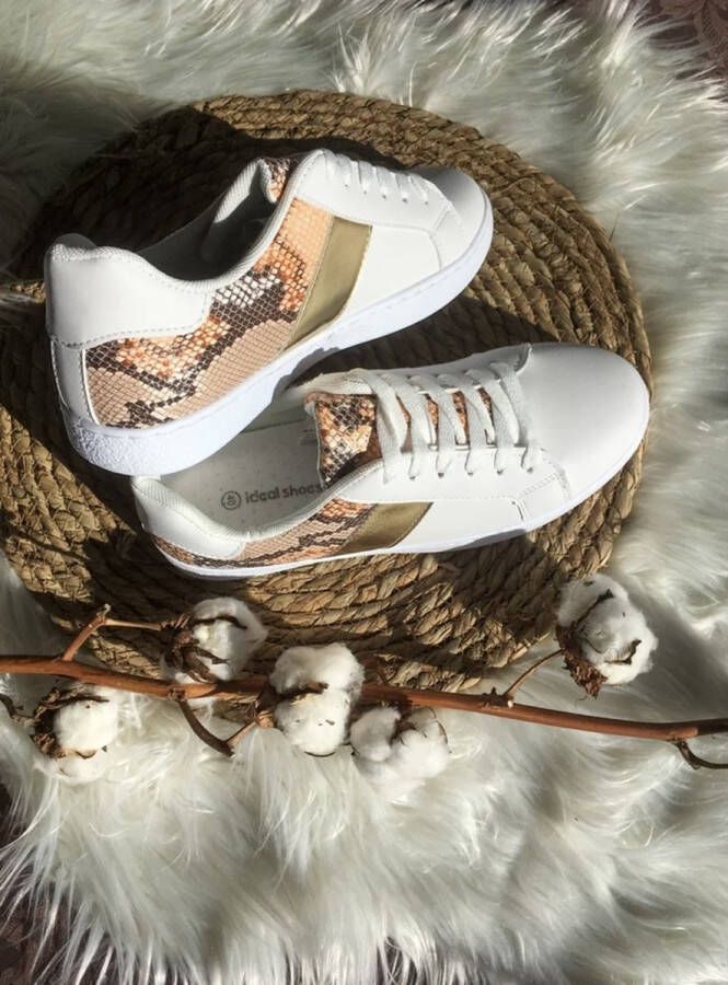 Merkloos Sans marque Sneakers wit goud roze - Foto 3