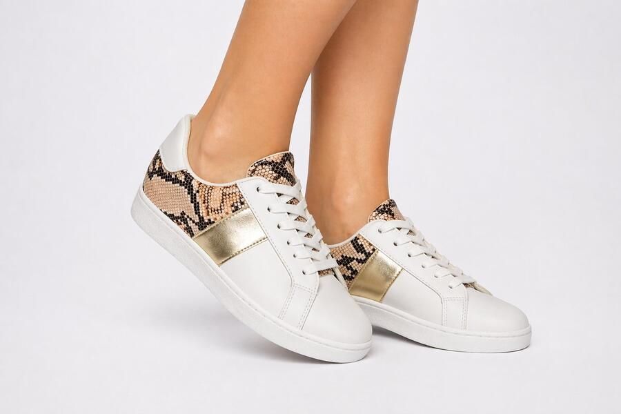 Merkloos Sans marque Sneakers wit goud roze - Foto 5