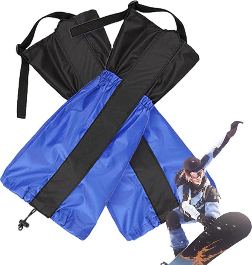 Sneeuwbeenkappen Beenwarmers Gaiters Outdoor Activiteiten Waterdicht Winddicht Verstelbaar Blauw