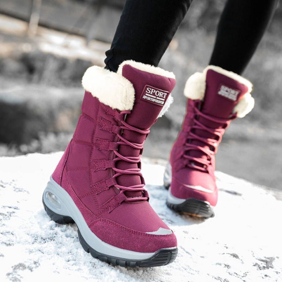 Sneeuwboots Sneeuwschoenen Snowboots Wintersport Dames Ski Gadgets Rood