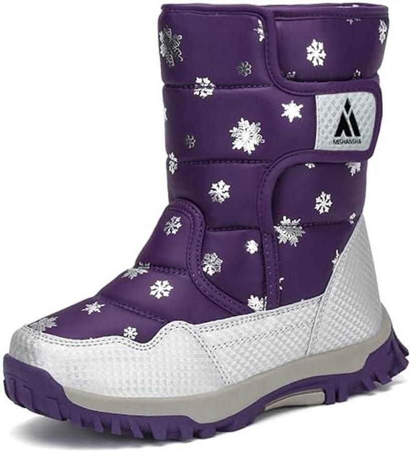 Sneeuwlaarzen voor Kinderen Antislip Warm Gevoerd Outdoor Paars