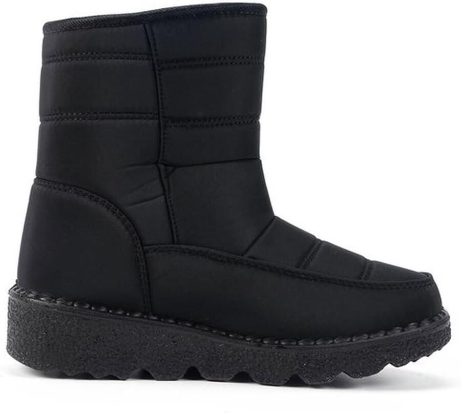 Sneeuwlaarzen Winterlaarzen Waterdichte sneeuwlaarzen Dames Warme sneeuwlaarzen met fleece voering Sneeuwlaarzen voor buiten Antislipzool Winter Sneeuwlaars Dames Zwart