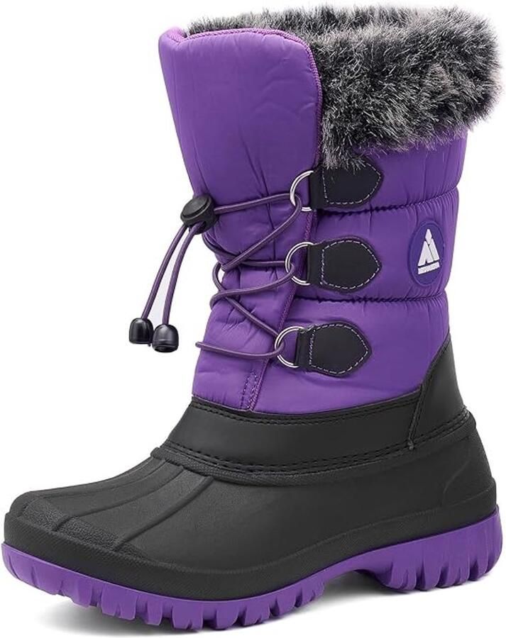 Sneeuwlaarzen Wintersneeuwlaarzen voor dames Waterdichte en antislip voering Warme winterlaarzen Geschikt voor koud weer en buitenactiviteiten Geschikt voor ijzige en besneeuwde wegen Winterlaarzen met dikke zool en gespen