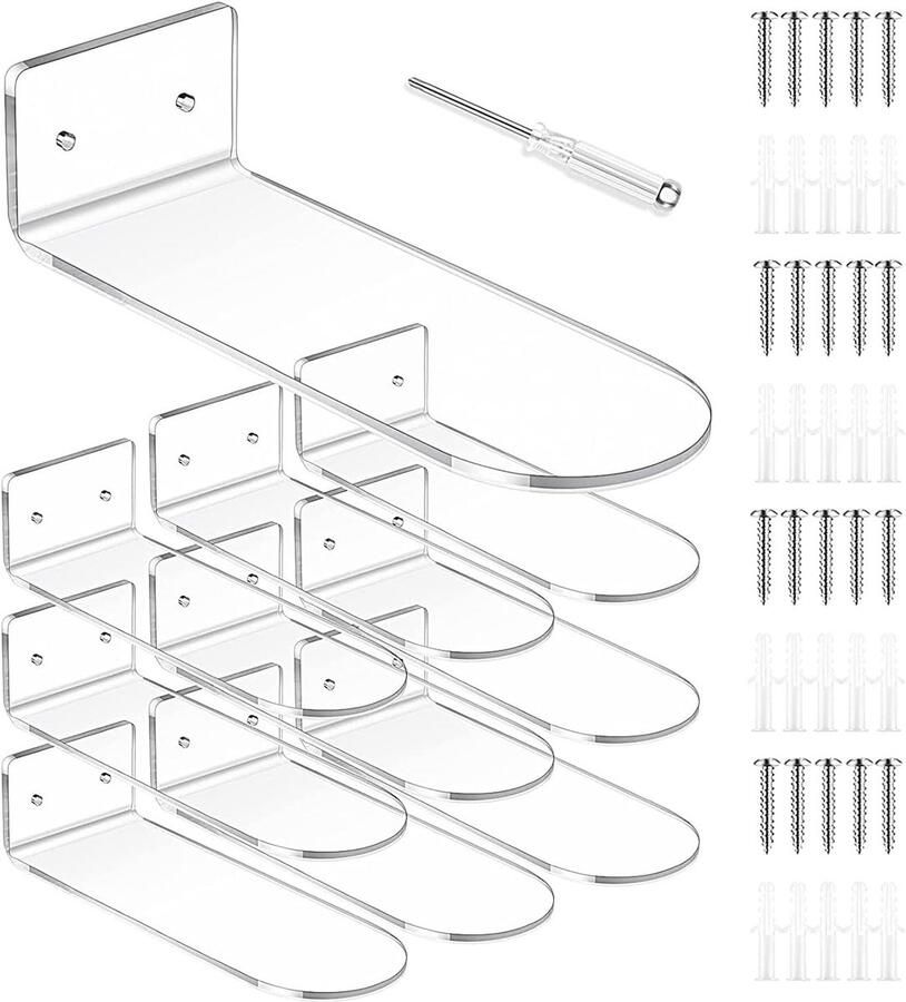 SnelShoppen 10 Stuks Wandgemonteerde Floating Shoe Houder Sneakers Display Hoogwaardige Acryl Sneaker Collectie Stand Ideaal voor Schoenendoze