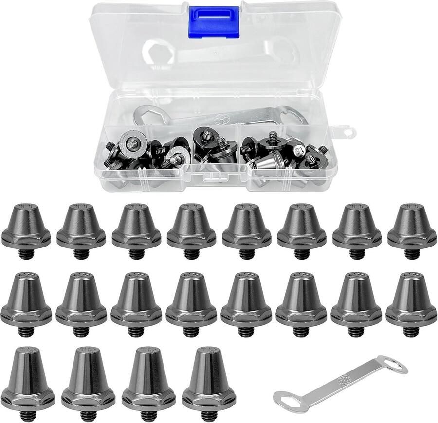 SnelShoppen 20 Stuks Soft Ground Vervangende Voetbalstuds Aluminium Legering Voetbalstuds voor Voetbalschoenen Compatibel met de Meeste Voetbalsch