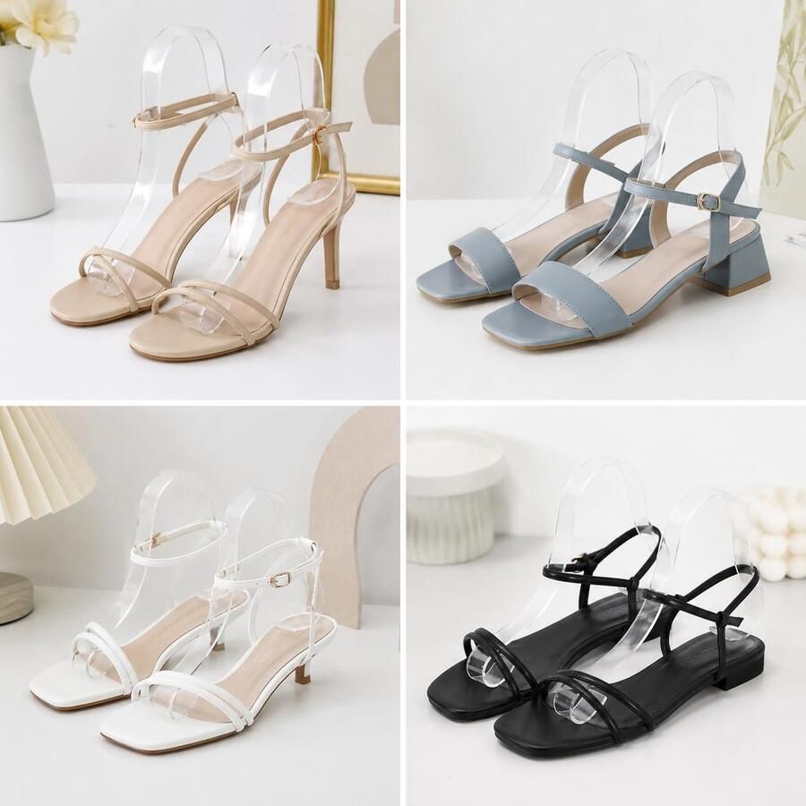 SnelShoppen 20 Stuks Transparante Acryl Schoenhouders Schoendisplay Organizer met Elastische Sandalen en Hoge Hak Steun voor Thuis en Detailhandel - Foto 1