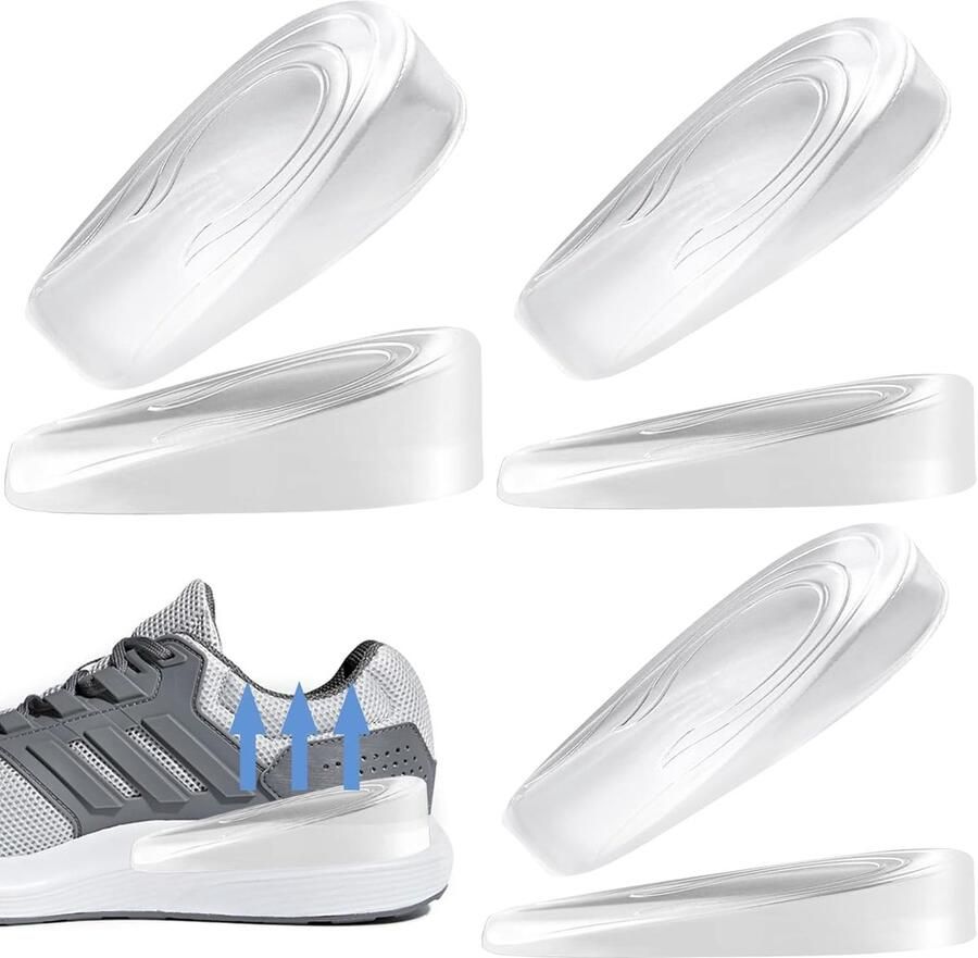 SnelShoppen 3 Paar Silicone Hakpads Hakspoor Inlegzolen voor Sportschoenen Laarzen Hoge Schoenen en Tennisschoenen Zacht Comfortab
