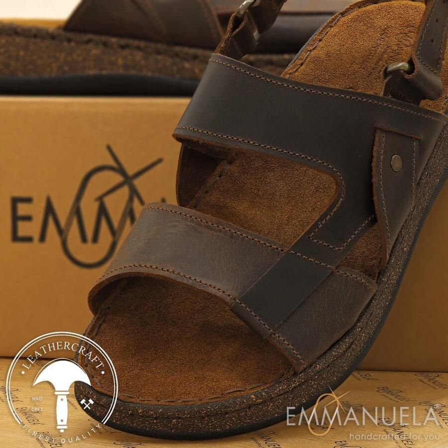 SnelShoppen 41 Beige Antieke Griekse Lederen Sandalen voor Mannen Handgemaakte Open Teen Glijschuivers Comfortabele Zomerschoenen voor Vakantie en