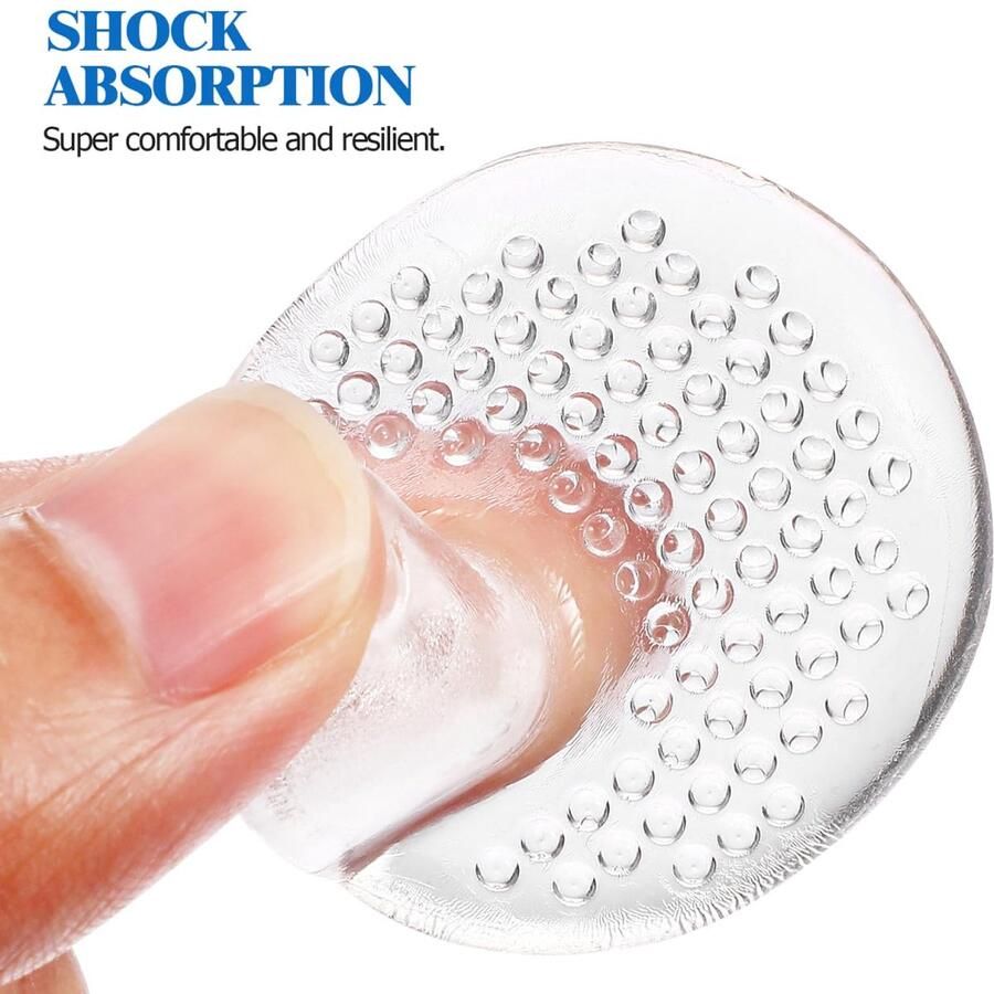 SnelShoppen 6 Paar Hakbeschermers en Tussenruimte Transparante Gel Pads voor Sandalen en Slippers Antislip en Anti-Wrijving Herbruikbaar voor Dame