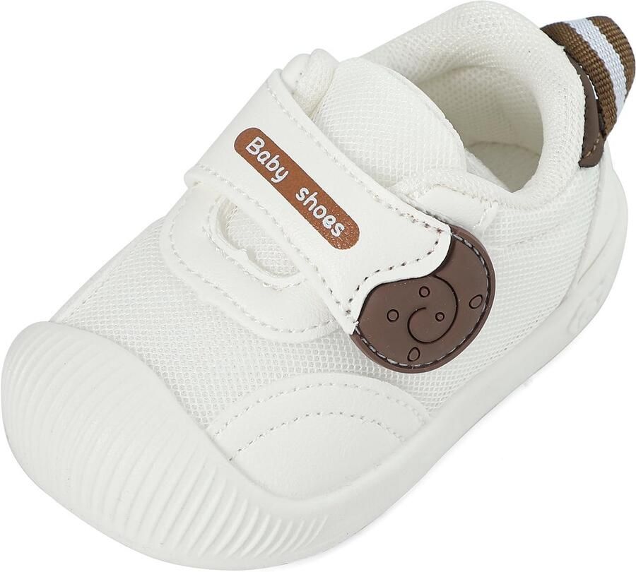 SnelShoppen Ade d Anti-Slip Wandelschoenen voor Baby en Eerste Sneakers voor Peuters Wit UK Zomer Trainer Sneakers