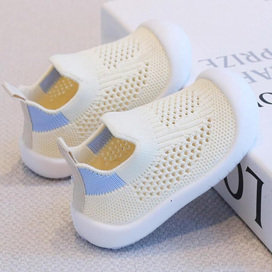 SnelShoppen Ade de Babyschoenen voor en Zachte Rubberen Zool Loop- en Slipperschoenen voor Peuters Mesh Materiaal Perfect voor