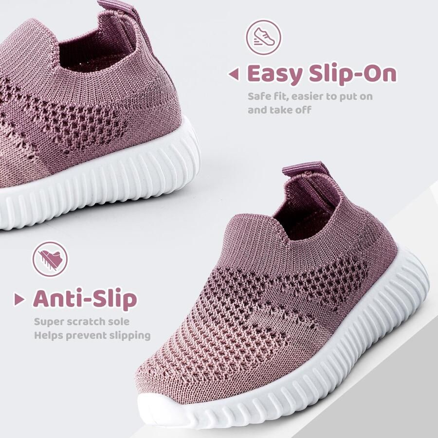 SnelShoppen Ade de Babyschoenen voor Kinderen Loopschoenen met Antislipzool Lichtgewicht EU Paars Perfect voor Buiten en Thuis