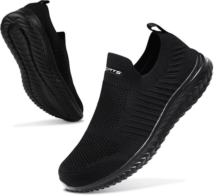 SnelShoppen Ademende Dames Sneakers Lichte Hardloopschoenen Zwarte Sportschoenen Gym- en Trainingsschoenen