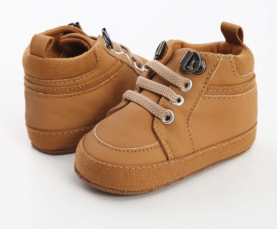 SnelShoppen Anti-Slip Sneakers voor Baby's Zachte Enkellaarzen voor en Eerste Wandelaars Synthetisch Leer Unisex 0-18 maan