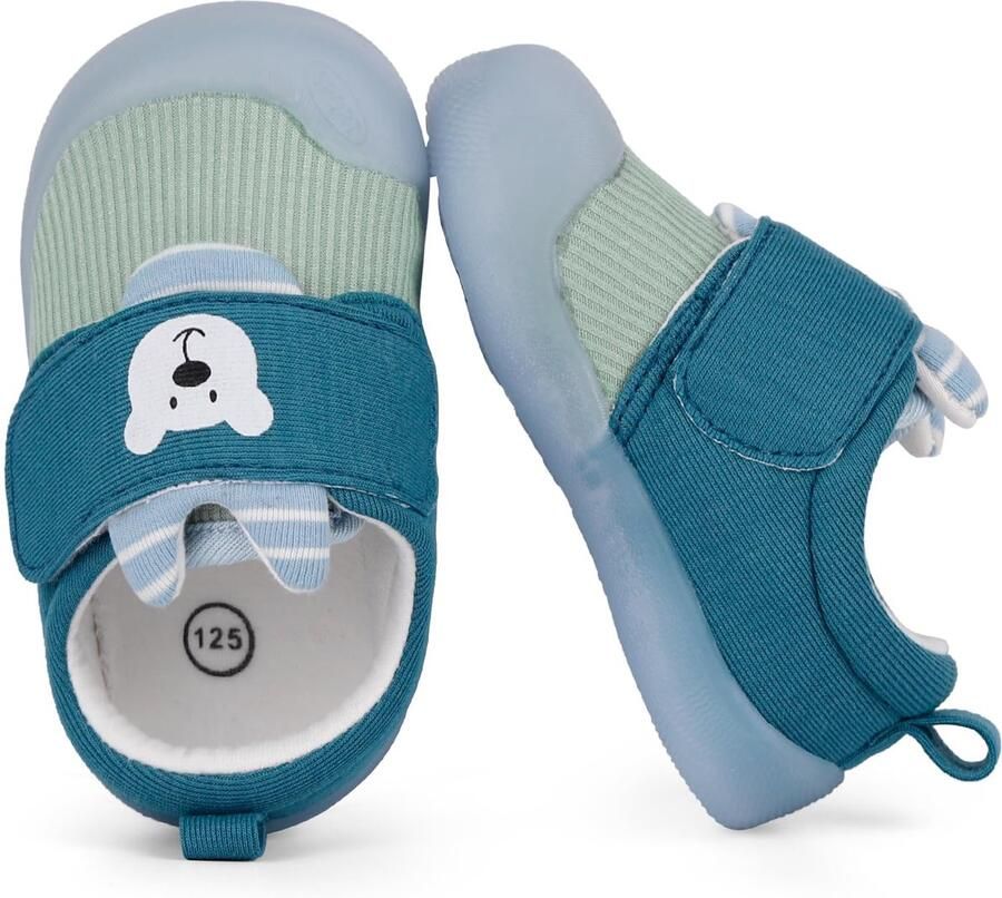 SnelShoppen Antislip Babyschoenen Blauw voor en Eerste Stappen Rubber Zool EU Perfect voor Binnen en Buiten