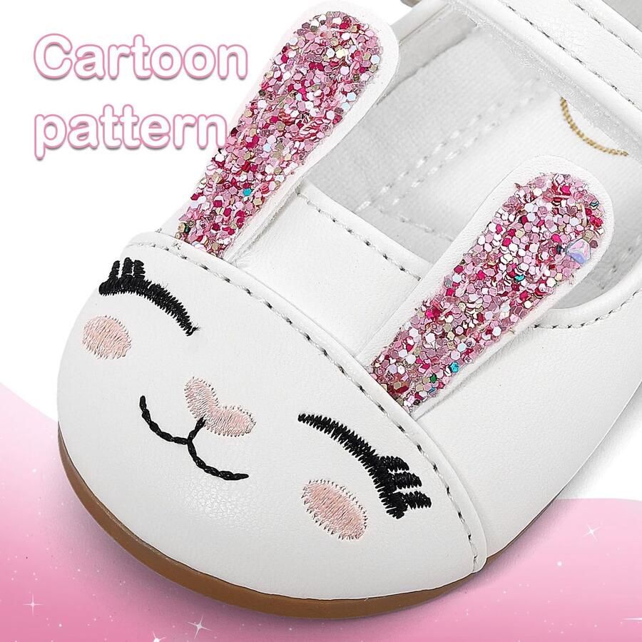 SnelShoppen Antislip Ballerina's voor Eerste Stappen Meisjes Prinsessen-Baby Wit Konijn EU Perfect voor Feestjes en Dagelijks Gebruik