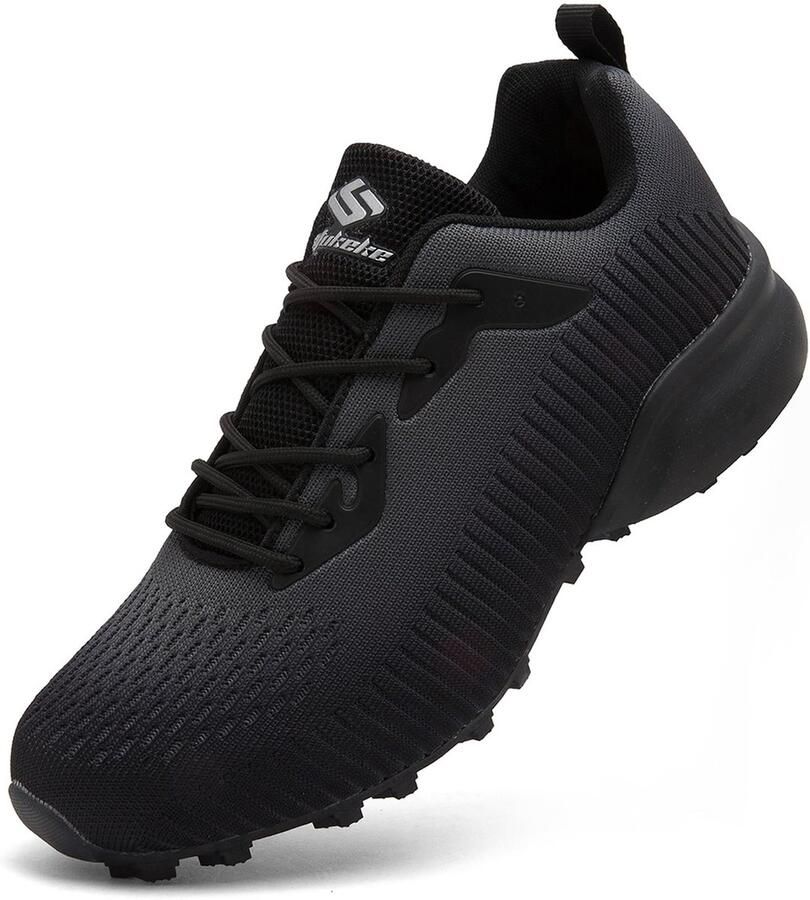 SnelShoppen ASOCO DREAM Trailloopschoenen Heren Lichtgewicht Ademend Hardloopschoenen Wandelschoenen Sneakers Outdoor Trailrunning Zwart Grijs
