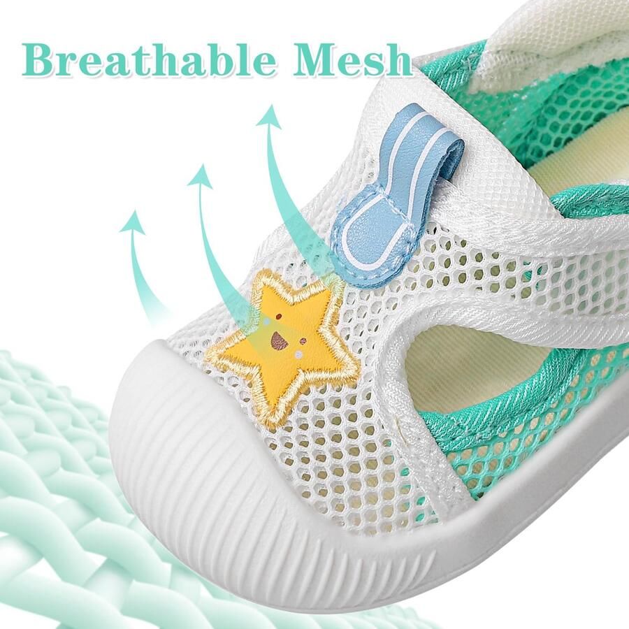 SnelShoppen Babysandalen voor en witte loopsandalen anti-slip babyschoenen rubber EU perfect voor zomer strand en tuin