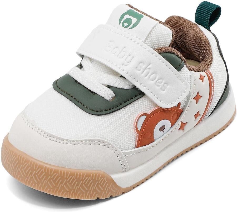 SnelShoppen Baby loopschoenen en Eerste babyschoenen antislip rubberen zool Sneakers voor kleintjes EU Wit