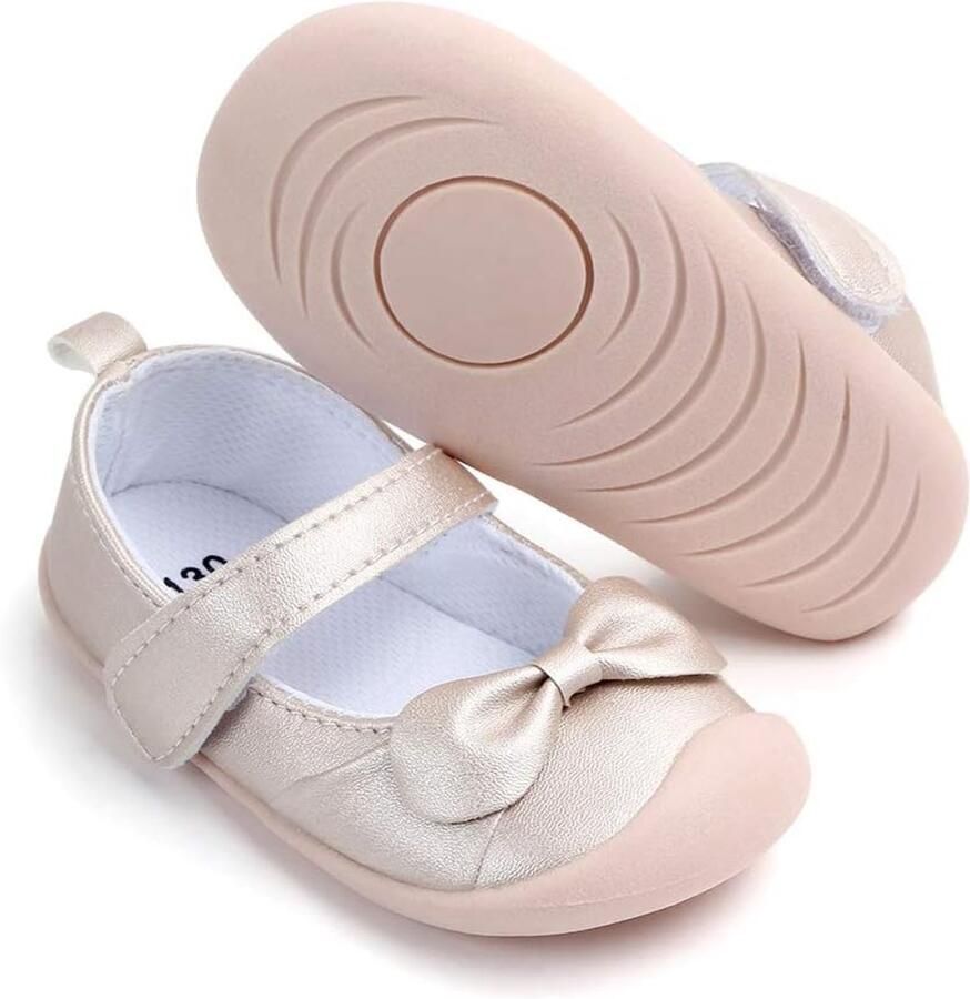 SnelShoppen Baby Meisjes Schoenen Antislip Eerste Schoentjes Zacht PU Materiaal Slijtvaste Rubberen Zool Mode Perfect voor Feestjes en Dag