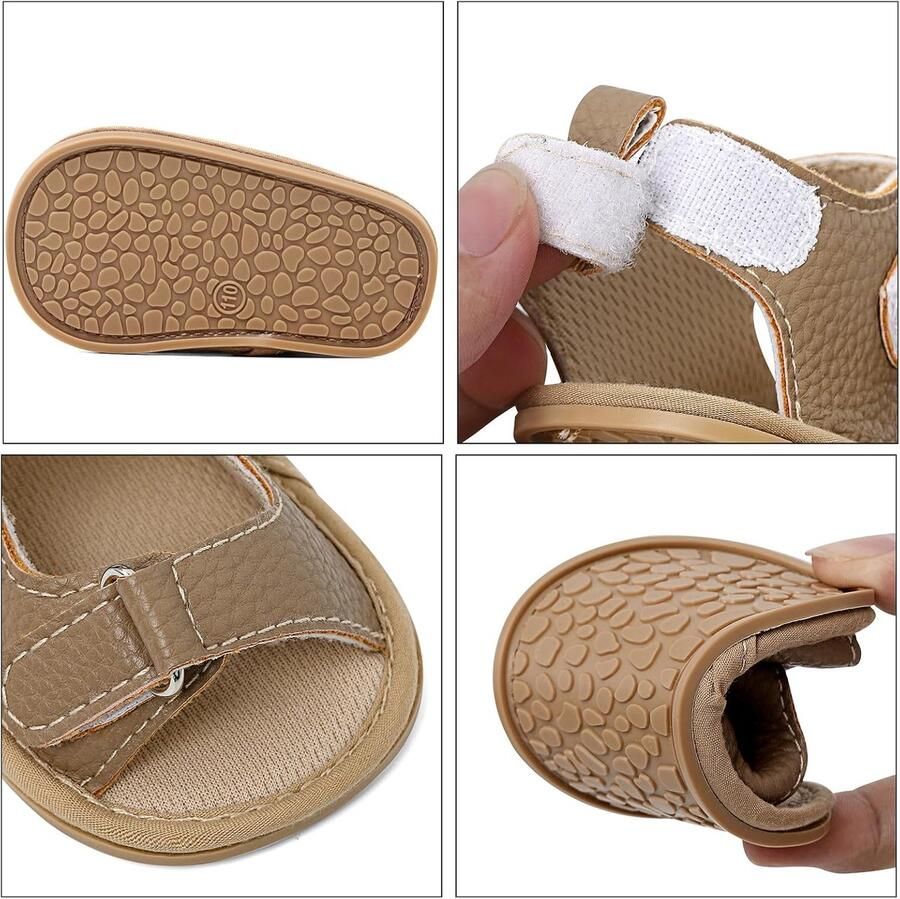 SnelShoppen Baby Sandalen voor en Eerste Loop Schoenen met Tassen Antislip Rubberen Zolen Voor Zomer Feest en Buitenactivite