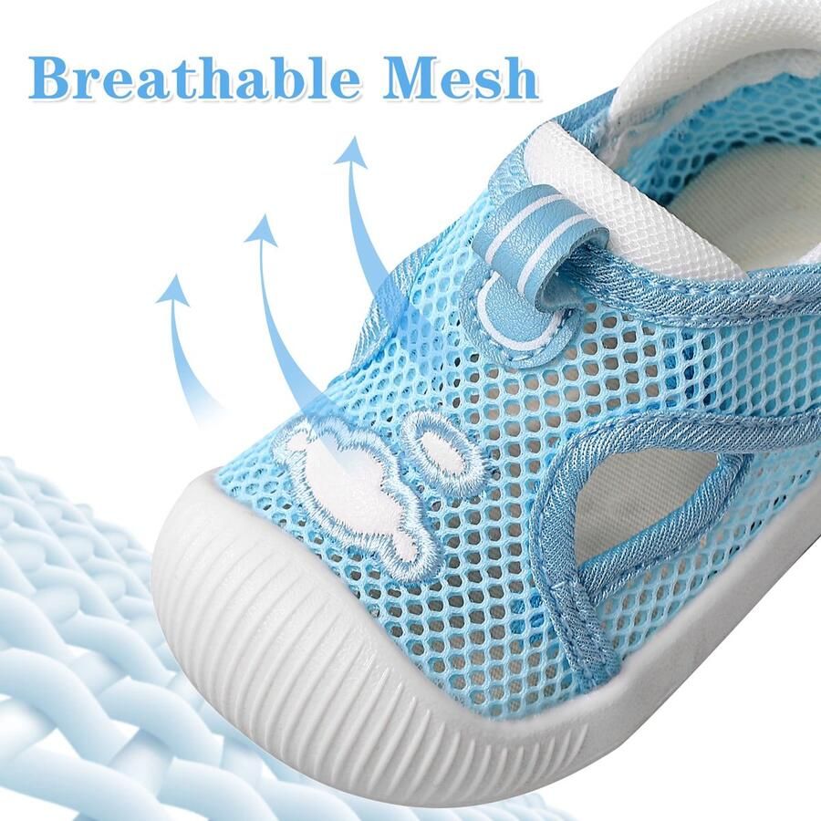SnelShoppen Babyschoenen zomer eerste stappen zachte rubberen antislipzool lichtblauw EU perfect voor binnen en buiten
