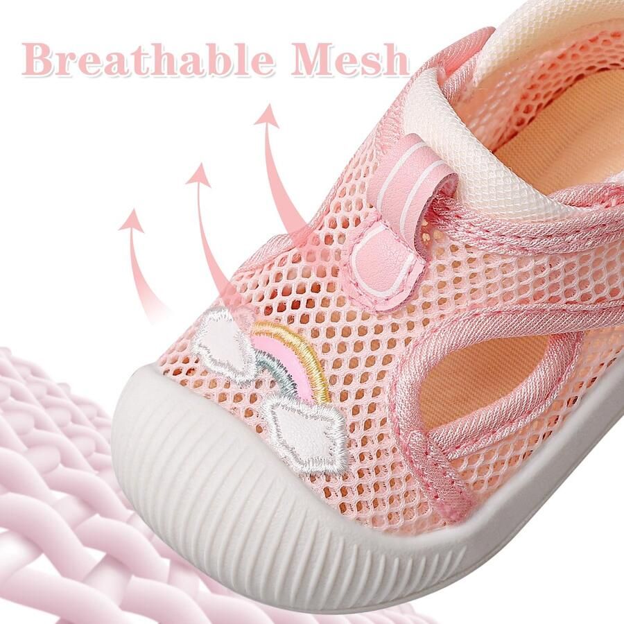 SnelShoppen Zomerse Baby Sandaaltjes Roze voor en met Zachte Zool en Anti-Slip UK Child Ideaal voor Feest Camping en Tuin