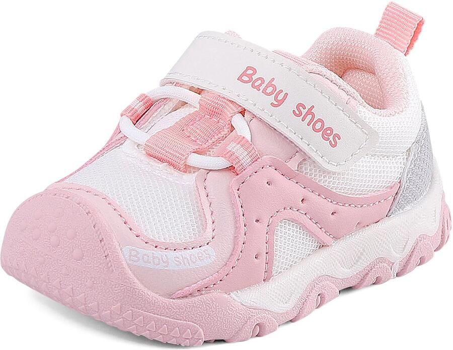 SnelShoppen Babyschoenen voor Eerste Stappen Flexibele Sportschoenen met Antislip Rubberen Zool Roze EU voor Kinderen Ideaal voor Binnen