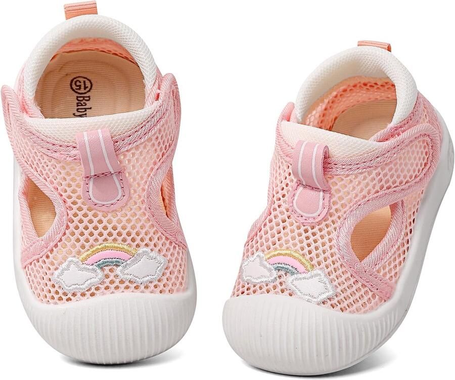 SnelShoppen Babyschoenen voor en antislip zachte rubberen zool eerste stappen comfortabele zomer sneakers kleuren perf
