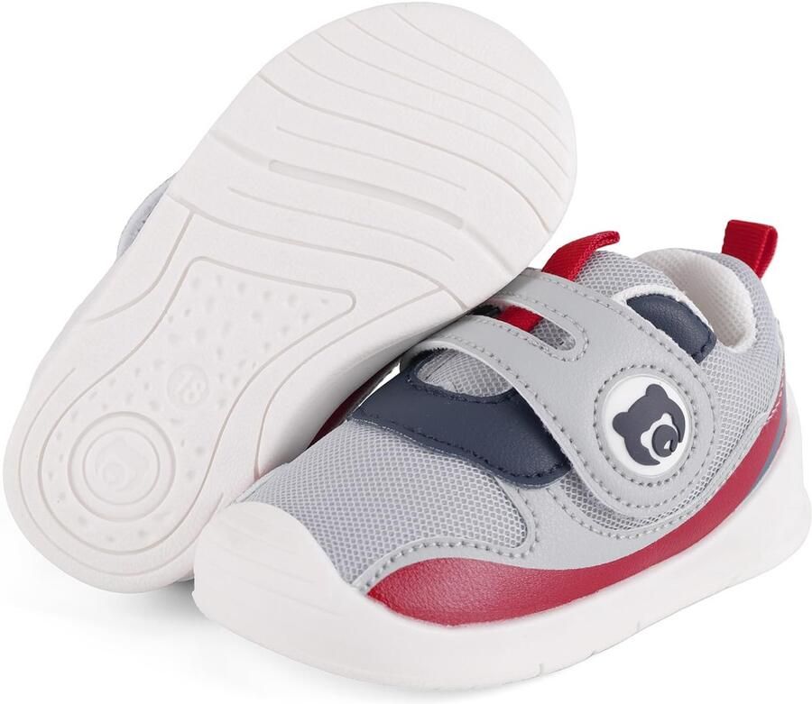SnelShoppen Babyschoenen voor en antislip zachte zool EU grijs perfect voor binnen en buiten veilig en comfortabel